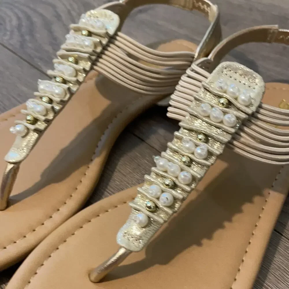 New Soda Sandals with Bead Detailing